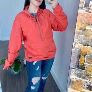 William Rast Men Small Women 1Medium Orange Windbreaker Hooded